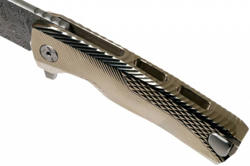 Складной нож Lion Steel ROK DD GL Damascus Gold фото 5 Складной нож Lion Steel ROK DD GL Damascus Gold фото 5