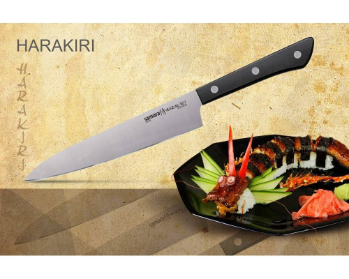 2011 Samura Нож кухонный универсальный &HARAKIRI& (SHR-0023B) 150 мм фото 13
