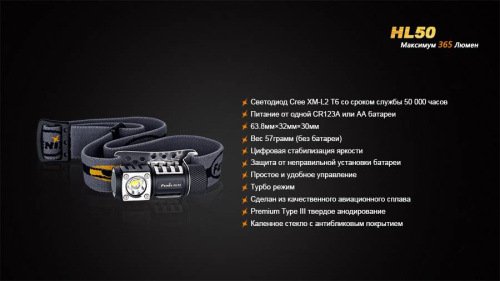 150 Fenix HL50 Cree XM-L2 (Т6) фото 7