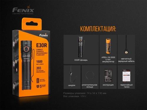 375 Fenix Фонарь E25 Cree XP-E2 фото 9