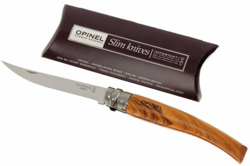 504 Opinel №10 VRI Folding Slim Olivewood фото 8 504 Opinel №10 VRI Folding Slim Olivewood фото 8