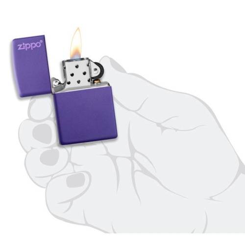 138 ZIPPO ЗажигалкаLogo Classic с покрытием Purple Matte фото 5